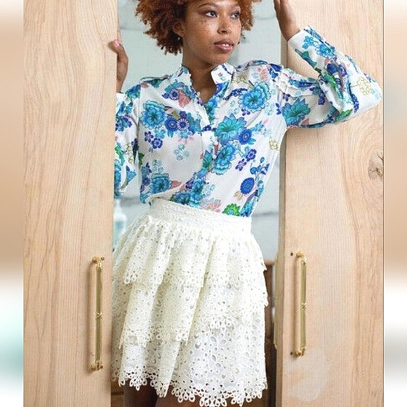 MISA Hylton for INC Eyelet Skirt in Cream . Size XXL NWT - Picture 2 of 13